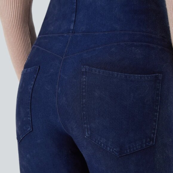 Halara Flex Super High Waist Stretchy Knit Denim Maternity 7/8 Leggings - Picture 5 of 5